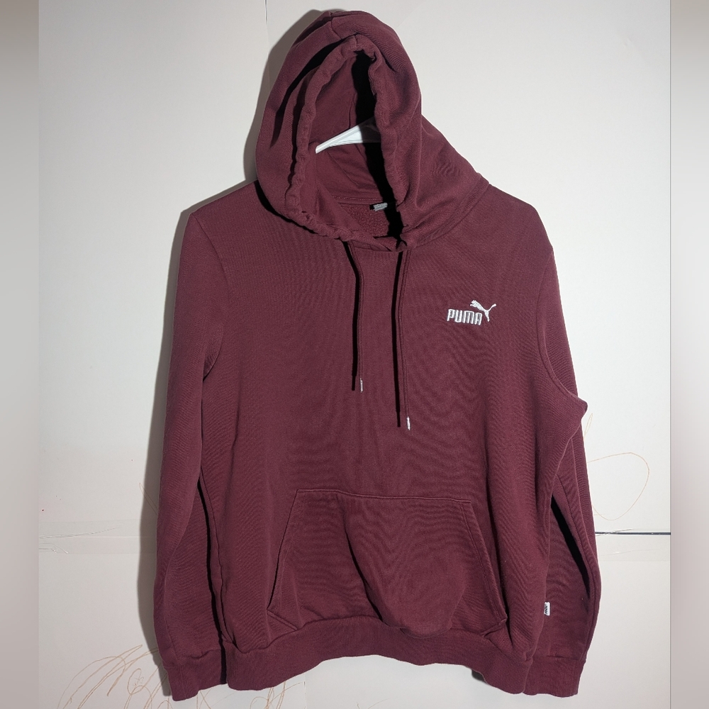 PUMA Women's Burgundy Hoodie Sweater Size Large